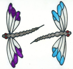 Gallery Glass dragonfly window decals